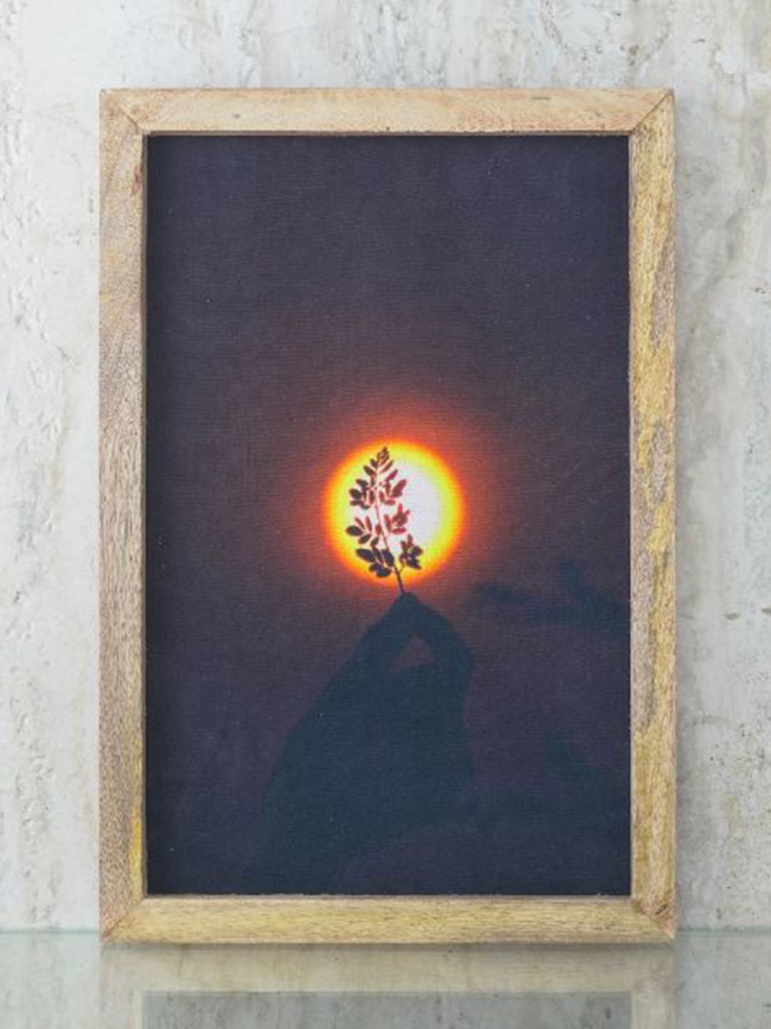 

The Decor Mart Dark Blue Sunset Canvas Painting Framed Wall Art