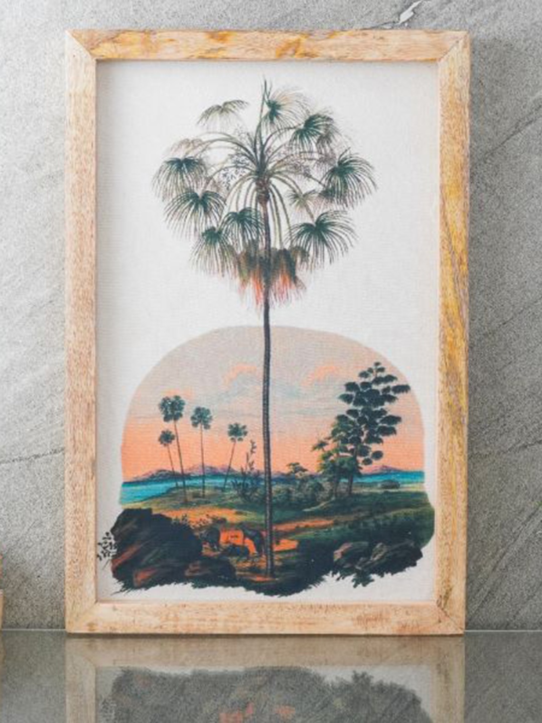 

The Decor Mart White & Green Botanical Canvas Painting Framed Wall Art