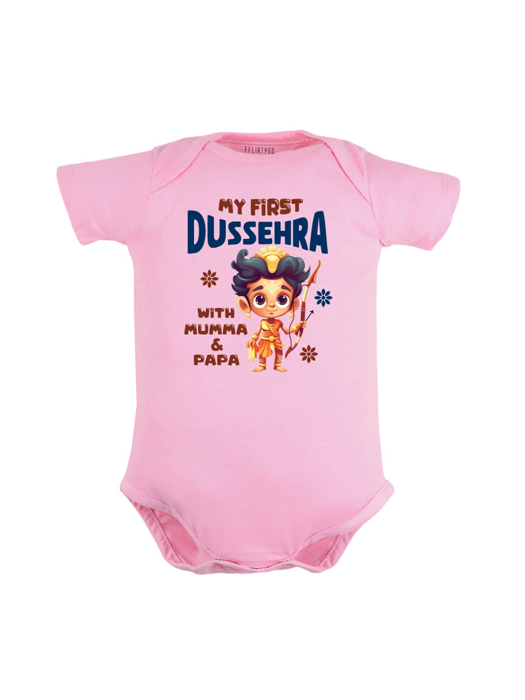 

FFLIRTYGO Infants Graphic Printed Cotton Bodysuit, Pink