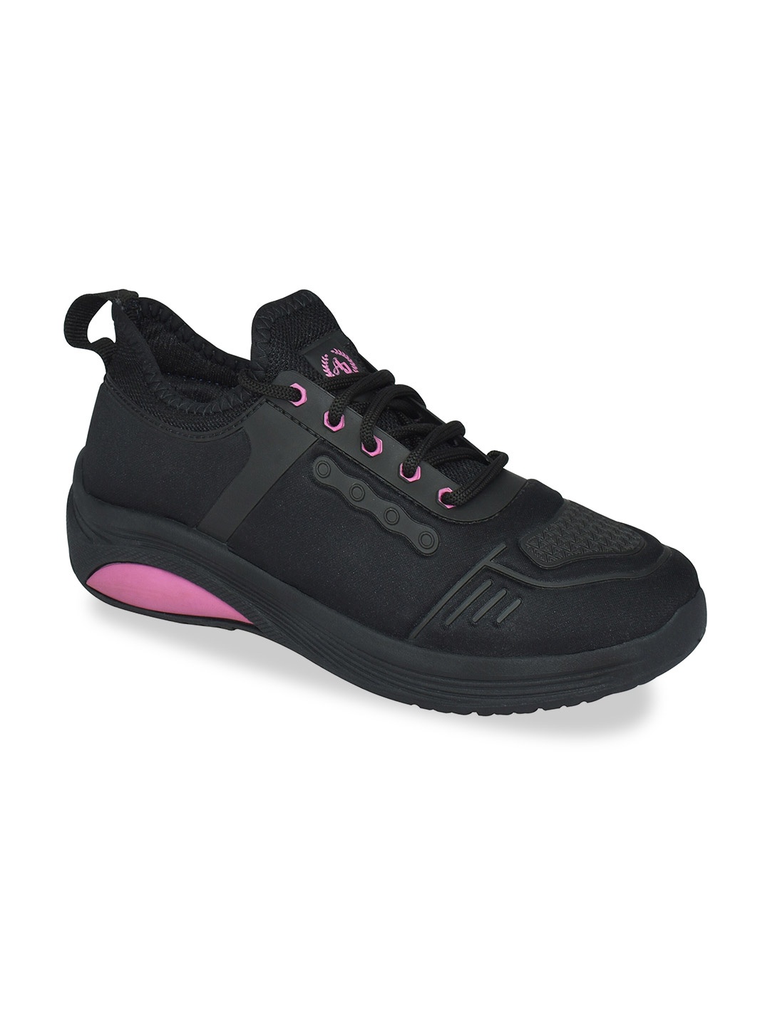 

Ajanta Women Lace-Up Running Shoes, Black