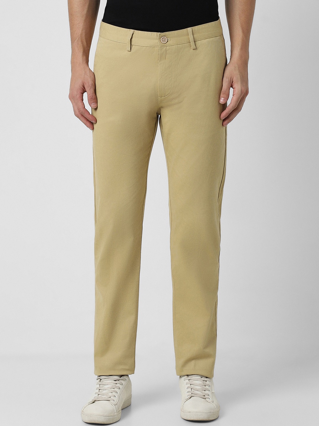 

Peter England Casuals Men Beige Slim Fit Trousers