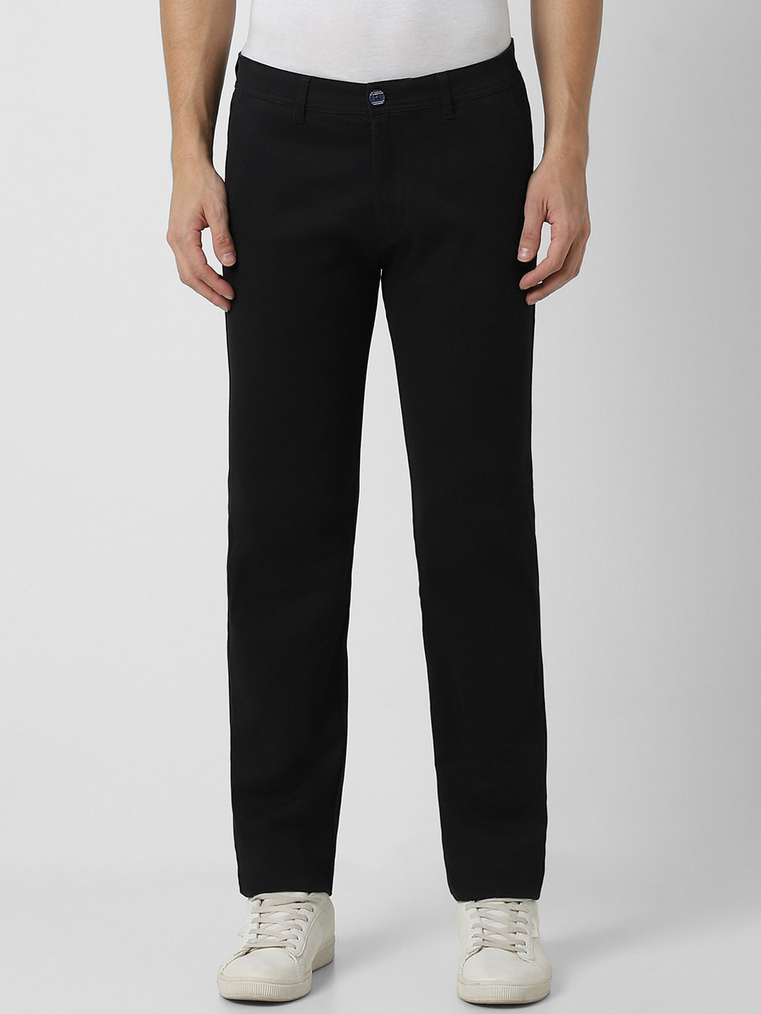

Peter England Casuals Men Black Slim Fit Trousers