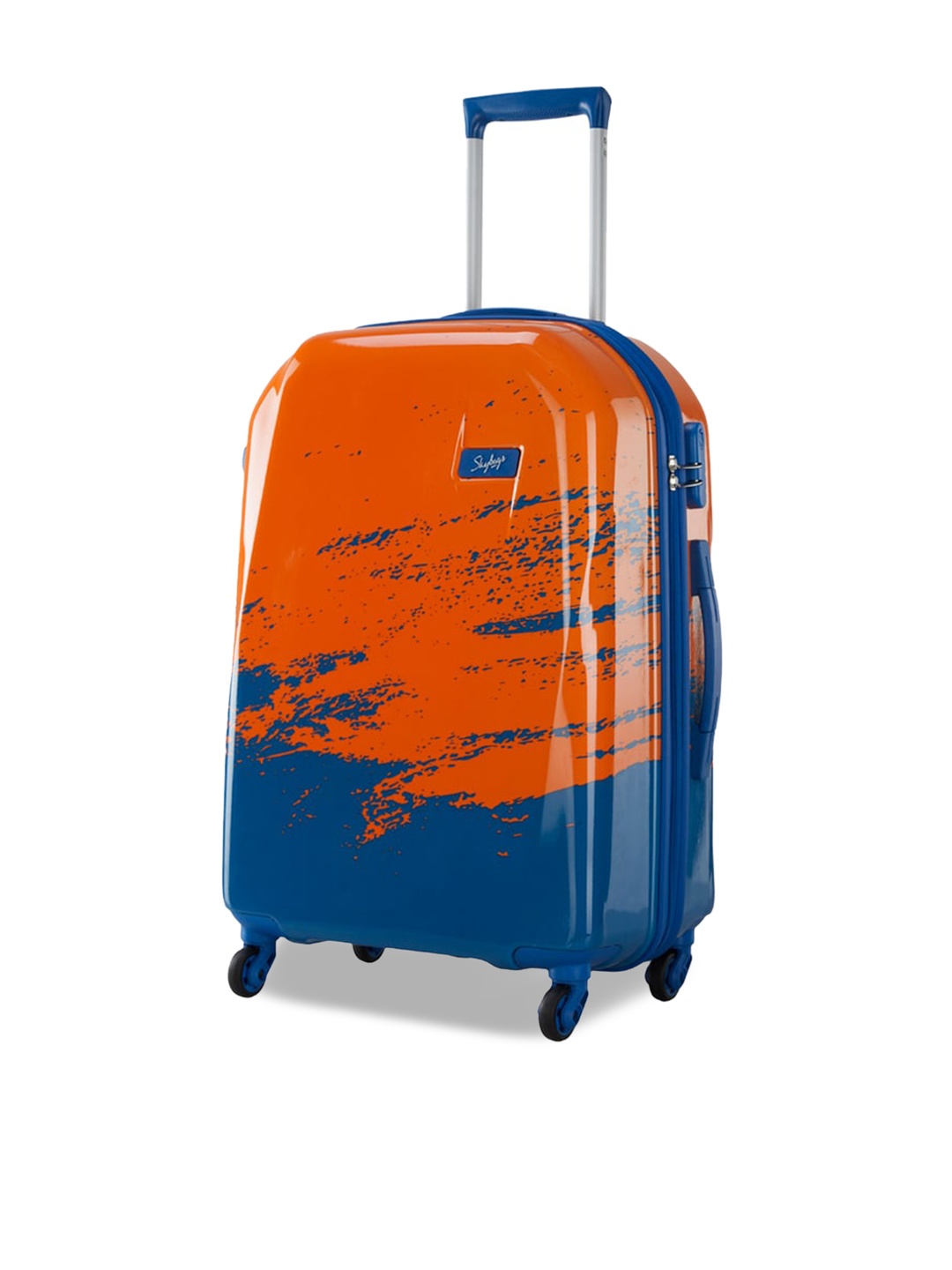 

Skybags Printed Hard-Sided Trolley Suitcase, Orange