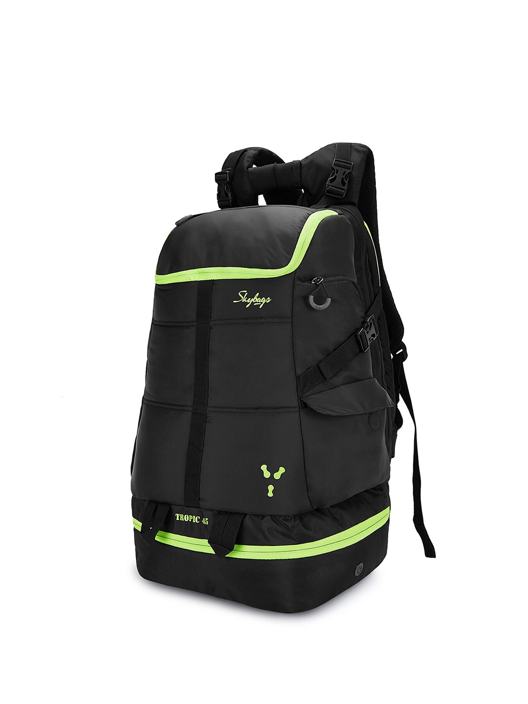 

Skybags Unisex Backpack with Monster Key Fob, Black