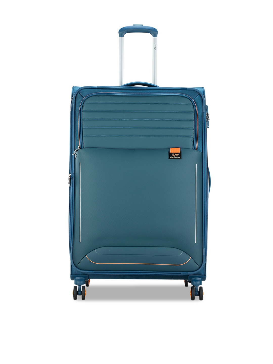 

Skybags Unisex Striped Soft Shell Trolley Suitcase, Blue