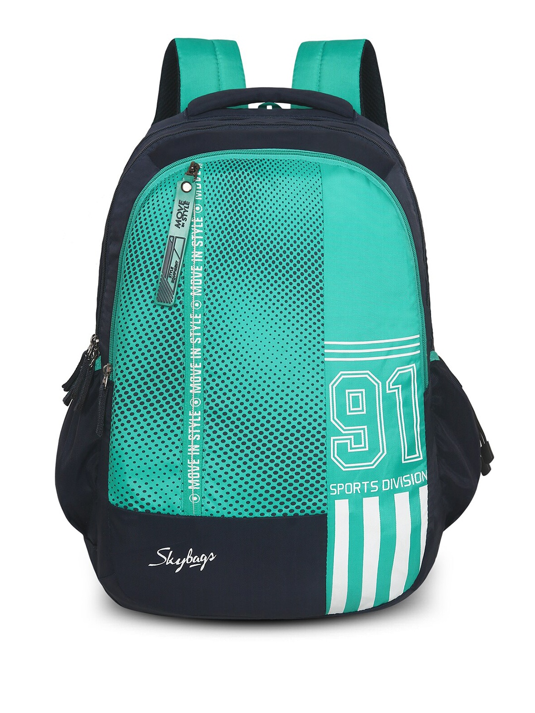 

Skybags Unisex Graphic Printed Padded Backpack, Teal