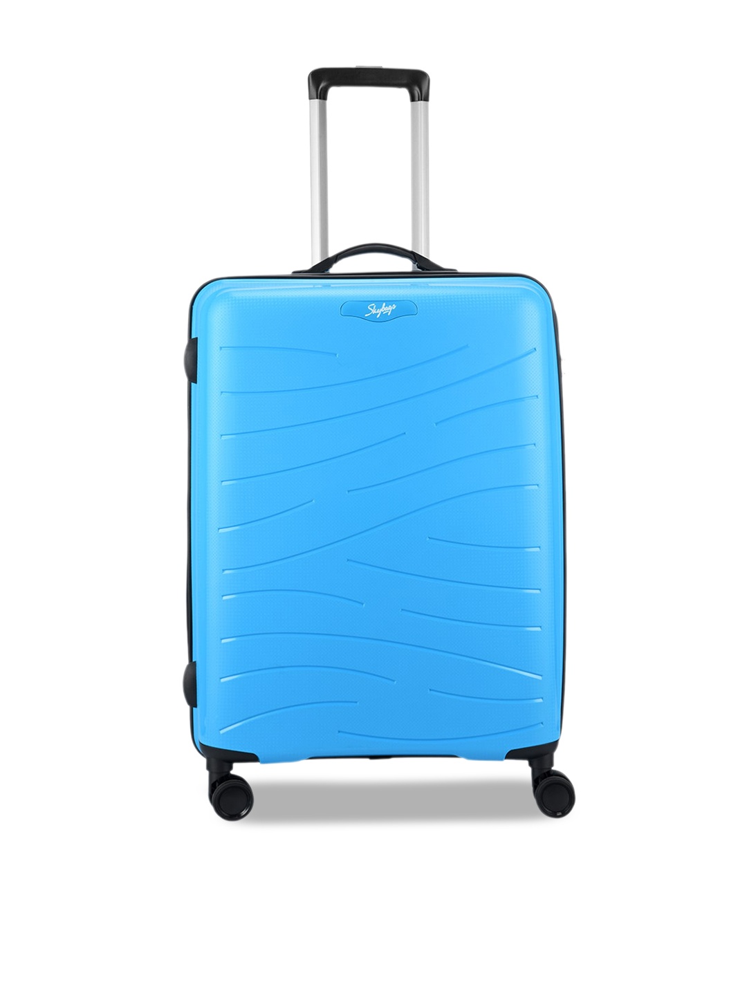 

Skybags Unisex Maximus Textured 360-Degree Rotation Hard Shell Trolley Suitcase- 67, Blue