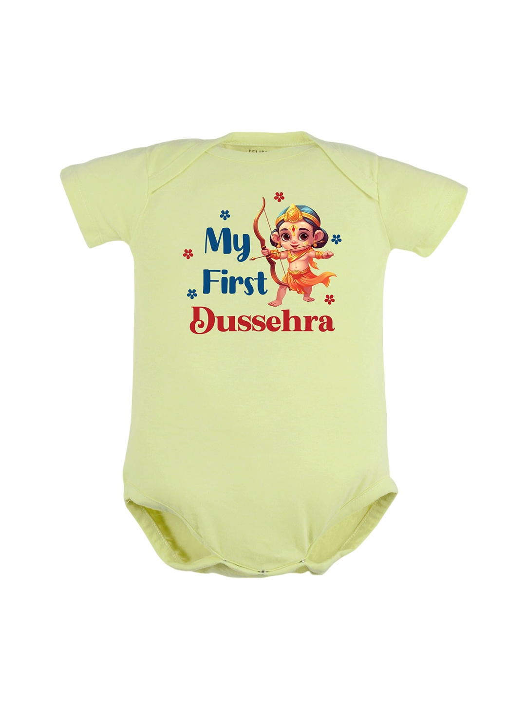 

FFLIRTYGO Infants Dussehra Special Printed Cotton Bodysuit, Green