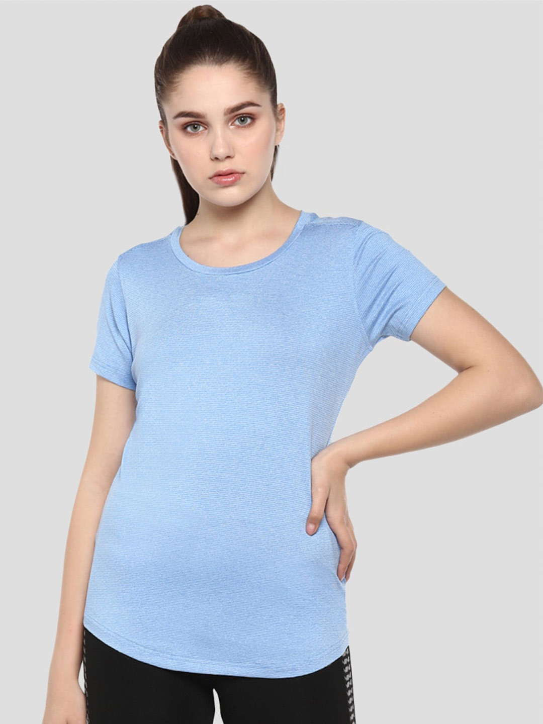 

NIVIA Slim Fit Round Neck Sports T-shirt, Blue