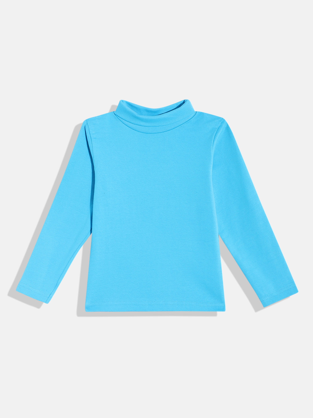 

Eteenz Infant Kids Turtle Neck Premium Cotton T-shirt, Turquoise blue