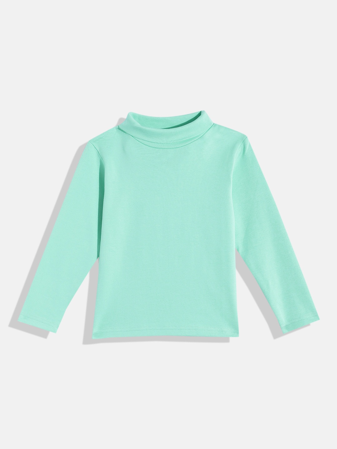 

Eteenz Infant Kids Turtle Neck Premium Cotton T-shirt, Sea green