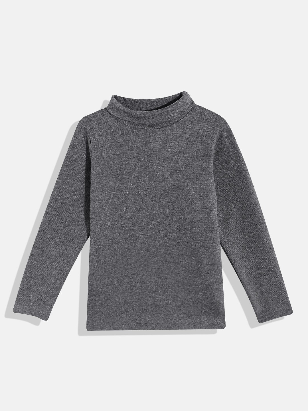 

Eteenz Infant Kids Turtle Neck Premium Cotton T-shirt, Charcoal