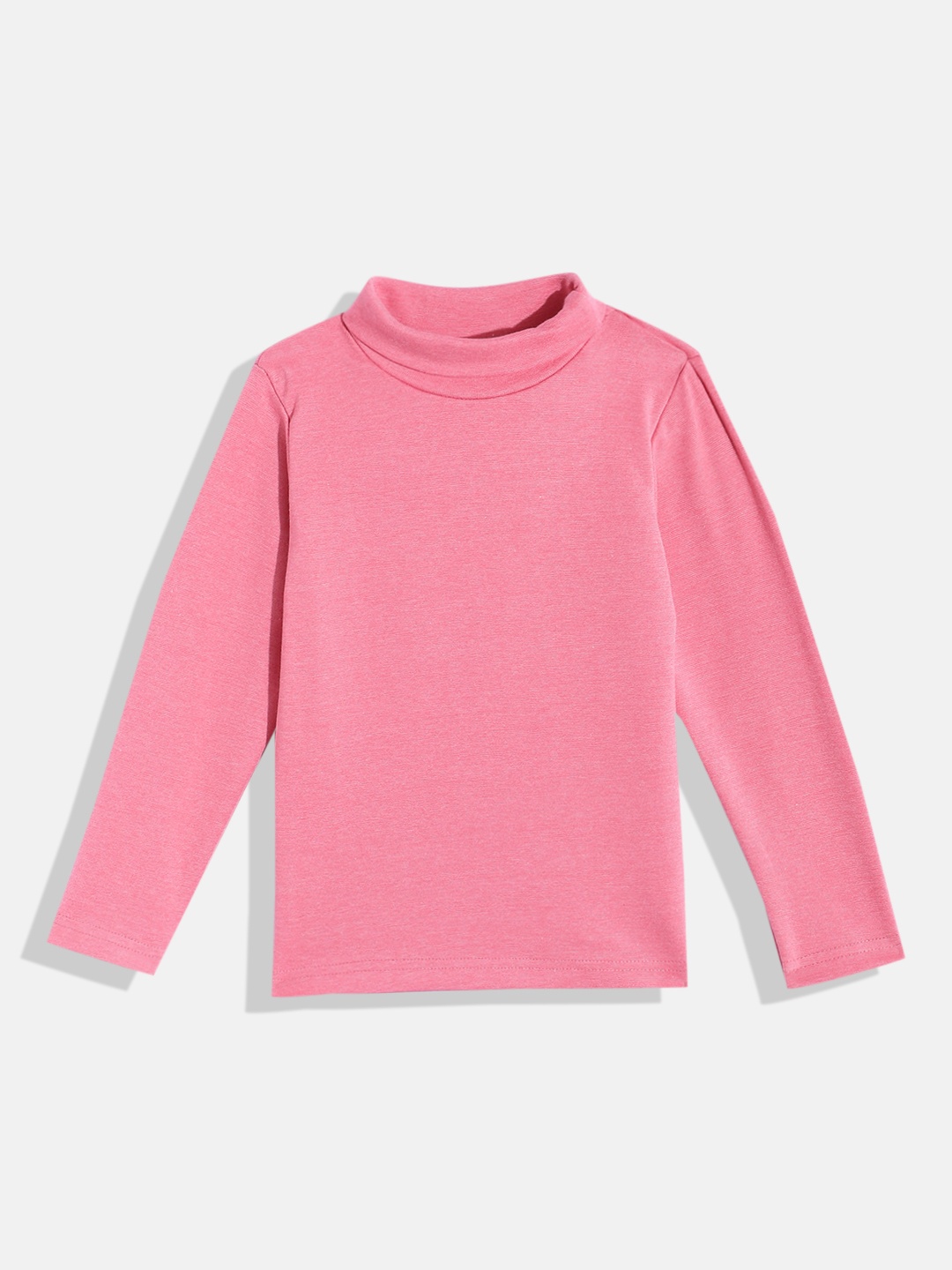 

Eteenz Infant Kids Turtle Neck Premium Cotton T-shirt, Pink