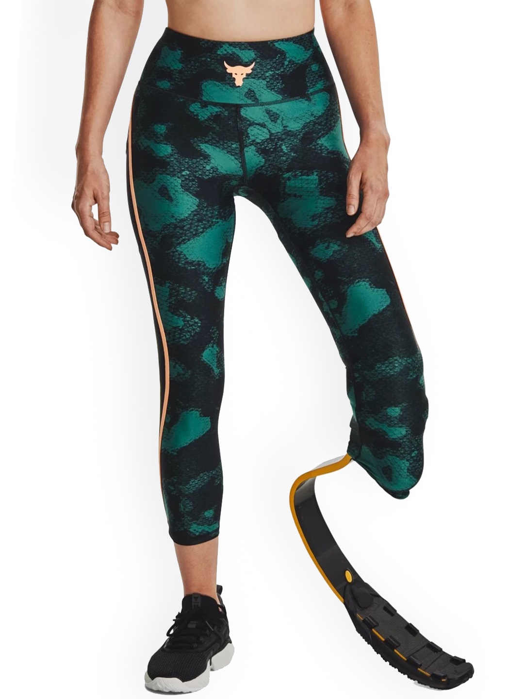 

UNDER ARMOUR Project Rock Heatgear Ankle Long Fam Tights, Green