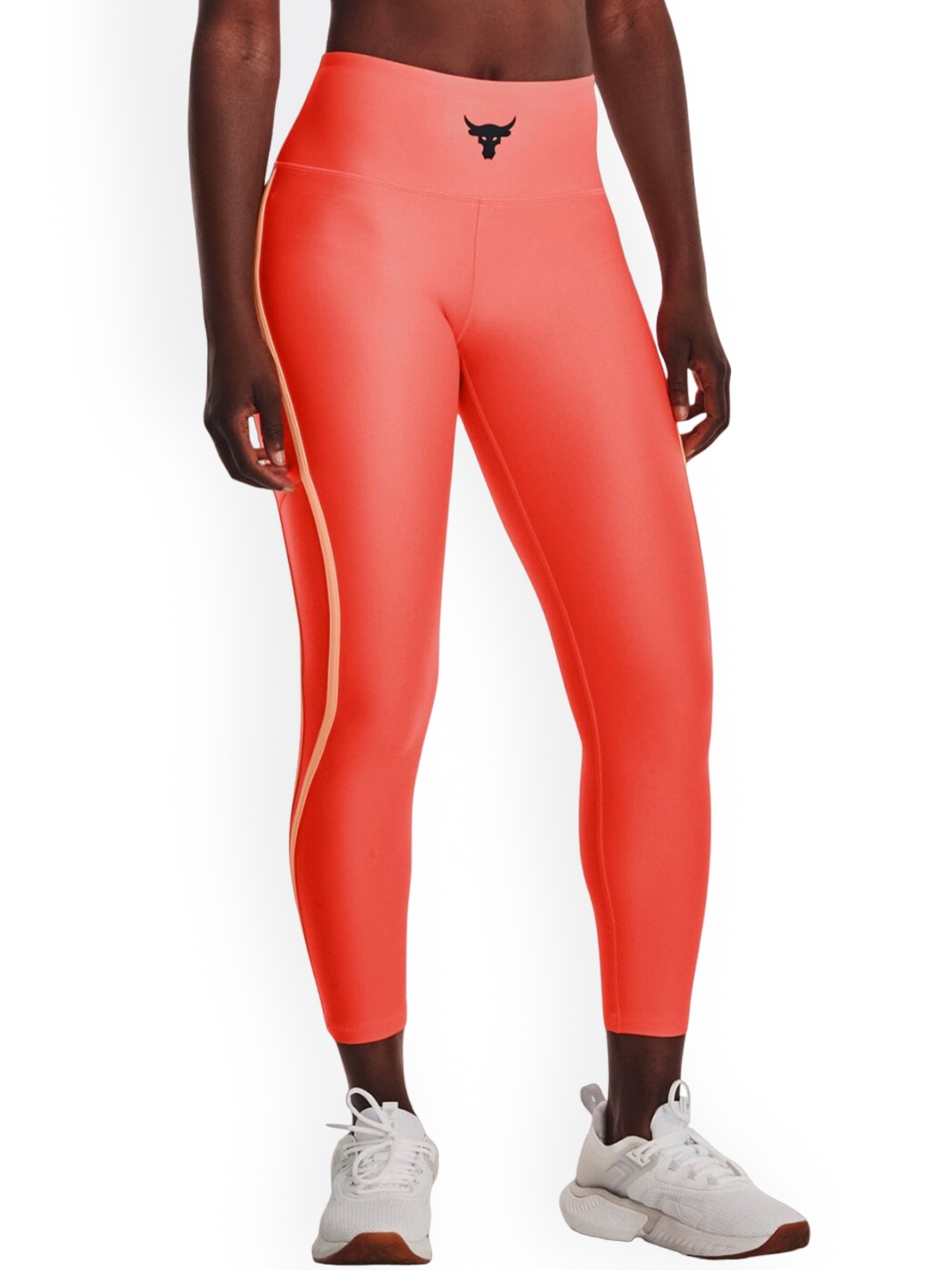 

UNDER ARMOUR Women Project Rock Heatgea Long Fam Ankle Tights, Orange