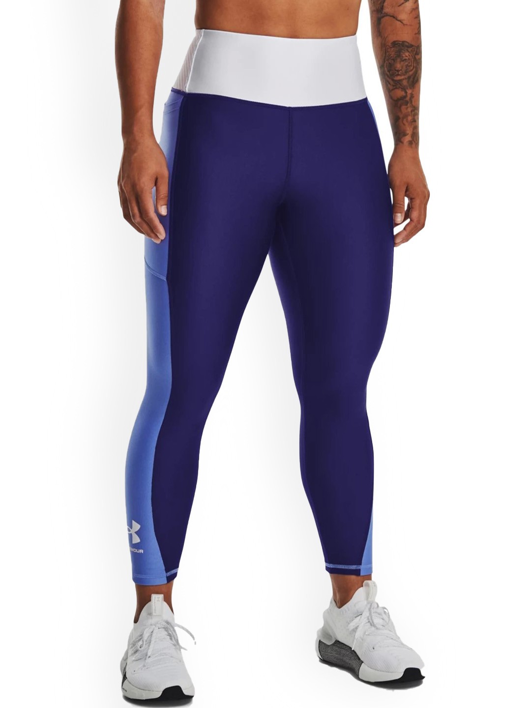 

UNDER ARMOUR Blocked Ankle Length Tights, Blue