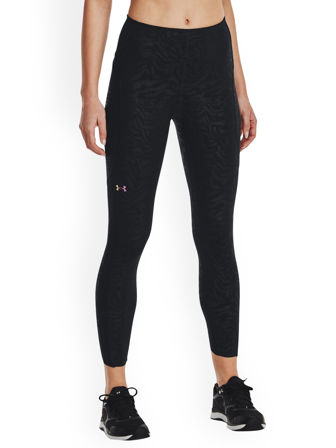 

UNDER ARMOUR Rush Emboss Performance Tights, Black