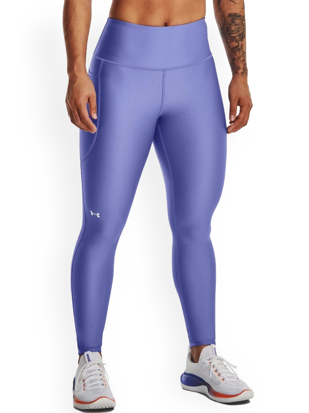 

UNDER ARMOUR Solid High-Rise Sports Tights, Blue