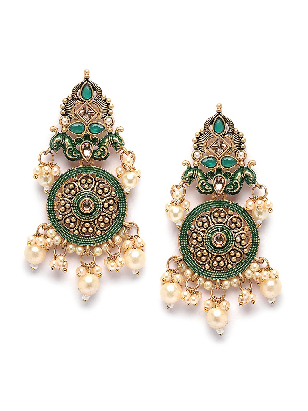 

KARATCART Gold-Plated Kundan Studded Contemporary Chanbalis