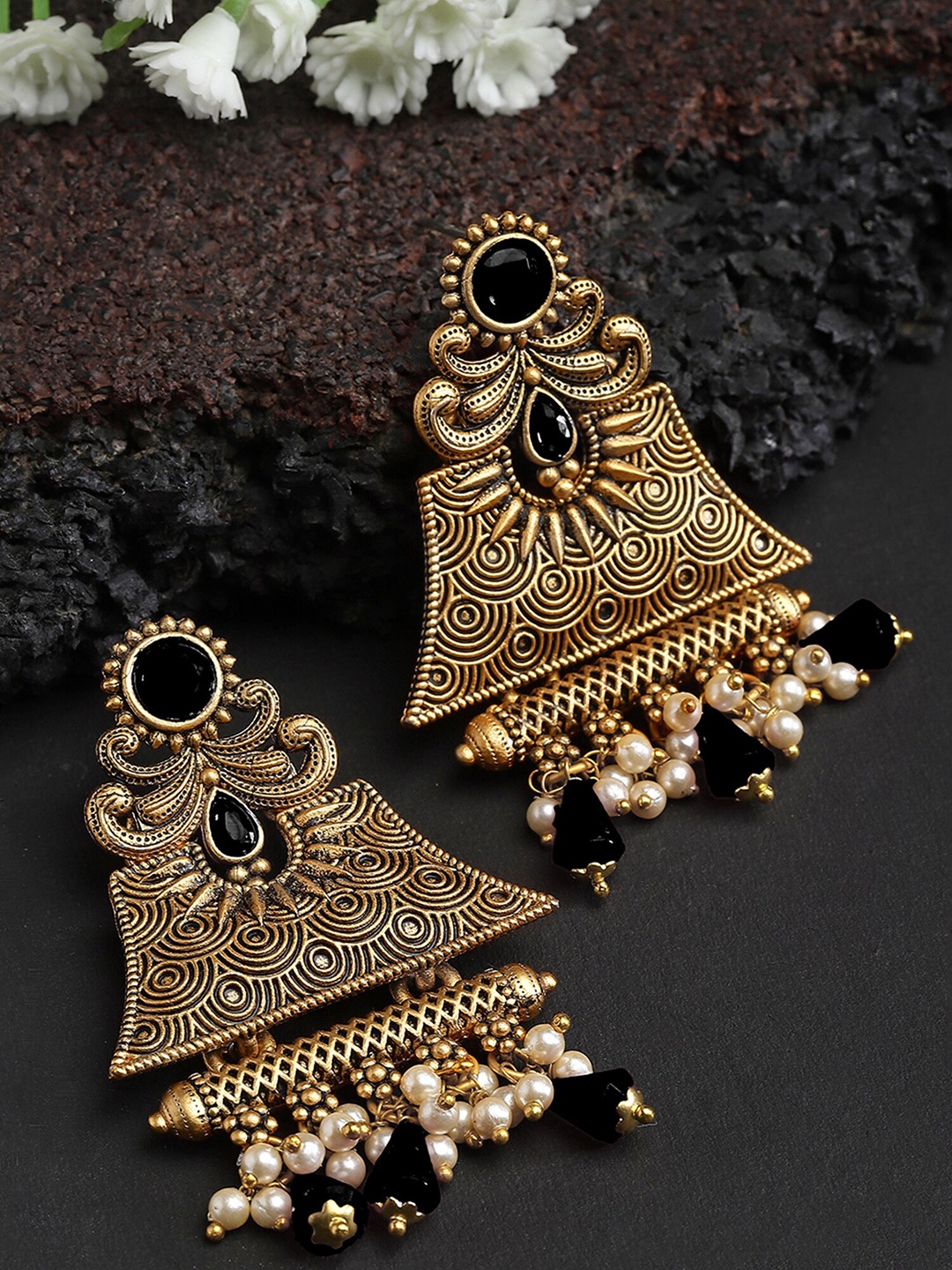 

KARATCART Gold-Plated Kundan Studded Contemporary Chanbalis