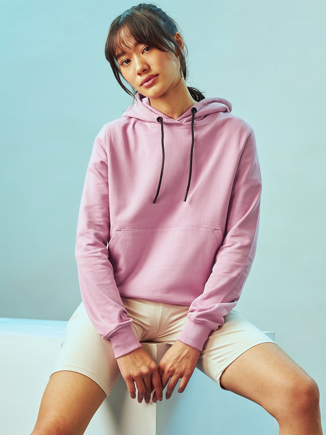 

CULT Hooded Sweatshirt with Kangaroo Pocket, Pink