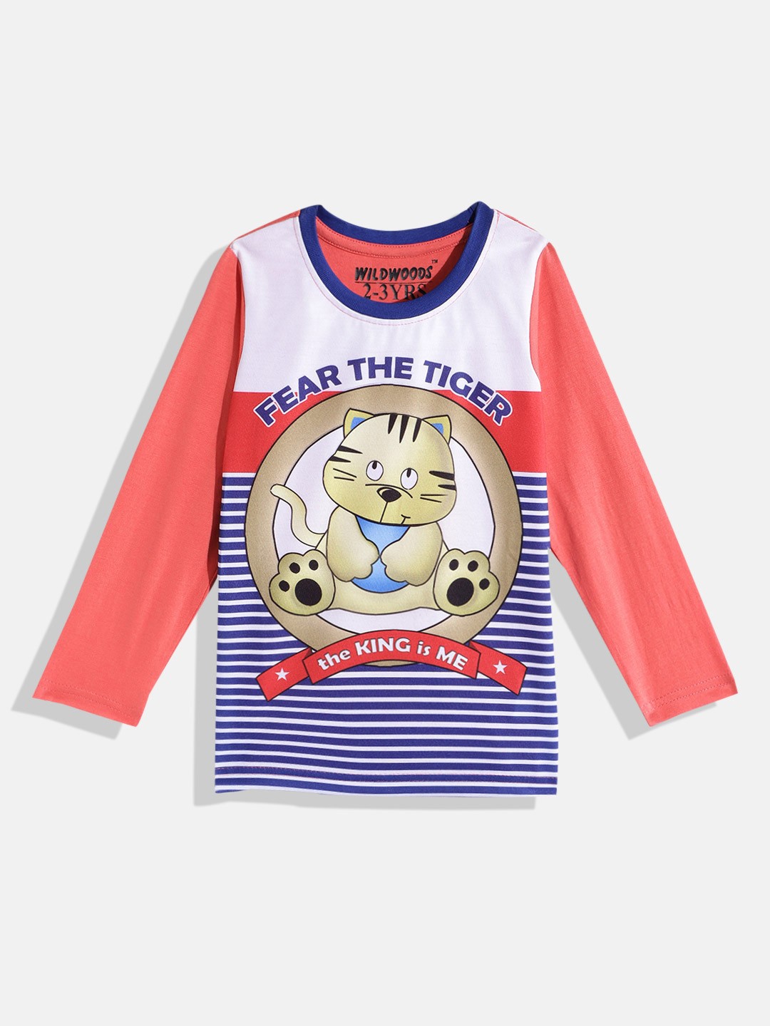 

Eteenz Boys Pure Cotton Tigger Printed T-shirt, Red