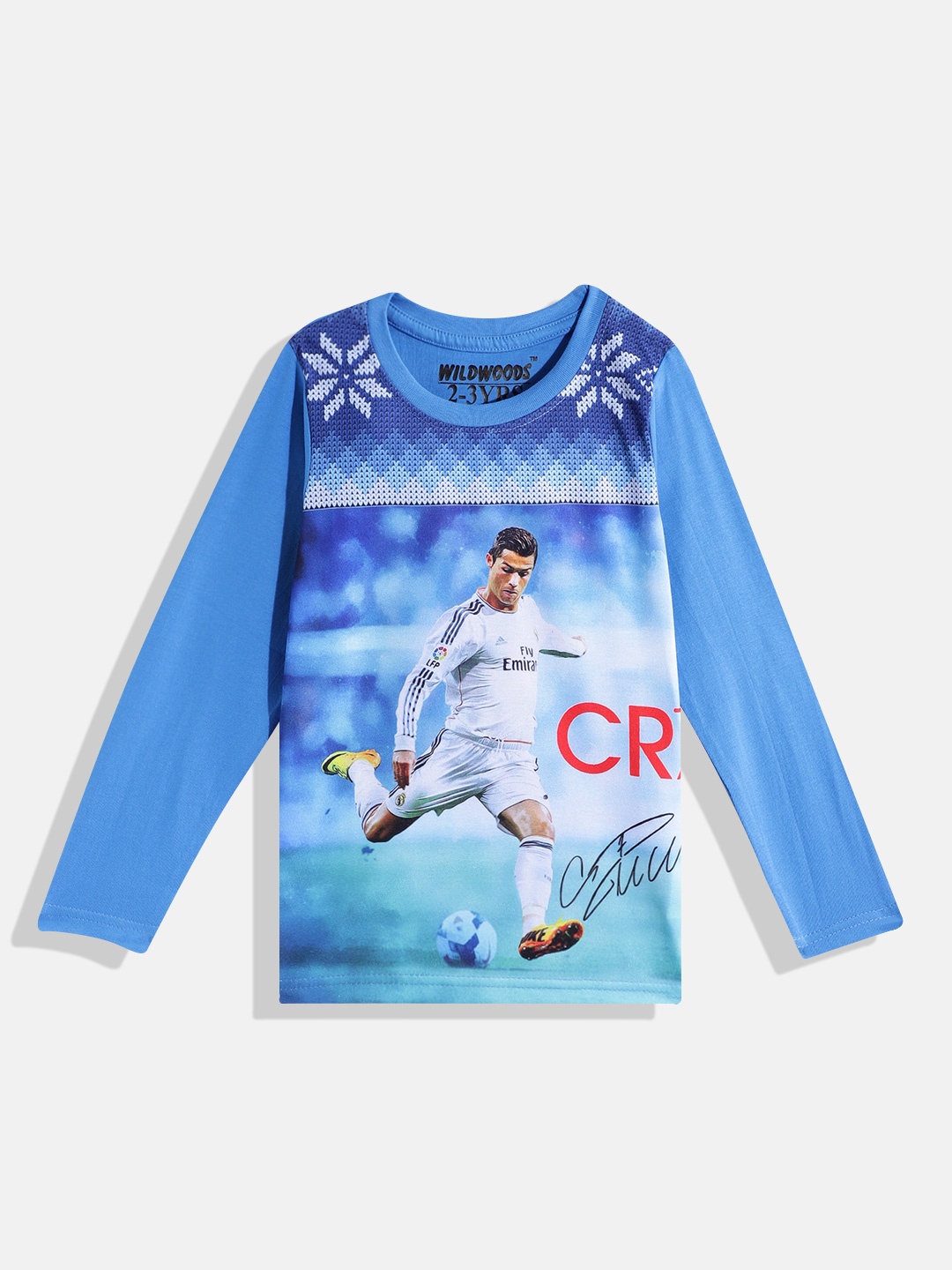 

Eteenz Boys Cristiano Ronaldo Printed Pure Cotton T-shirt, Blue