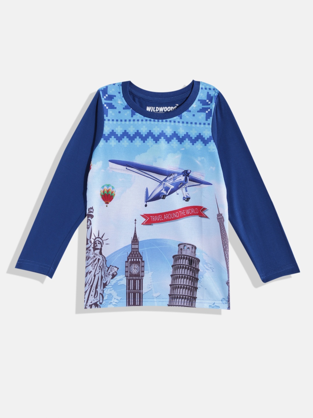 

Eteenz Boys Graphic Printed Premium Cotton T-shirt, Blue