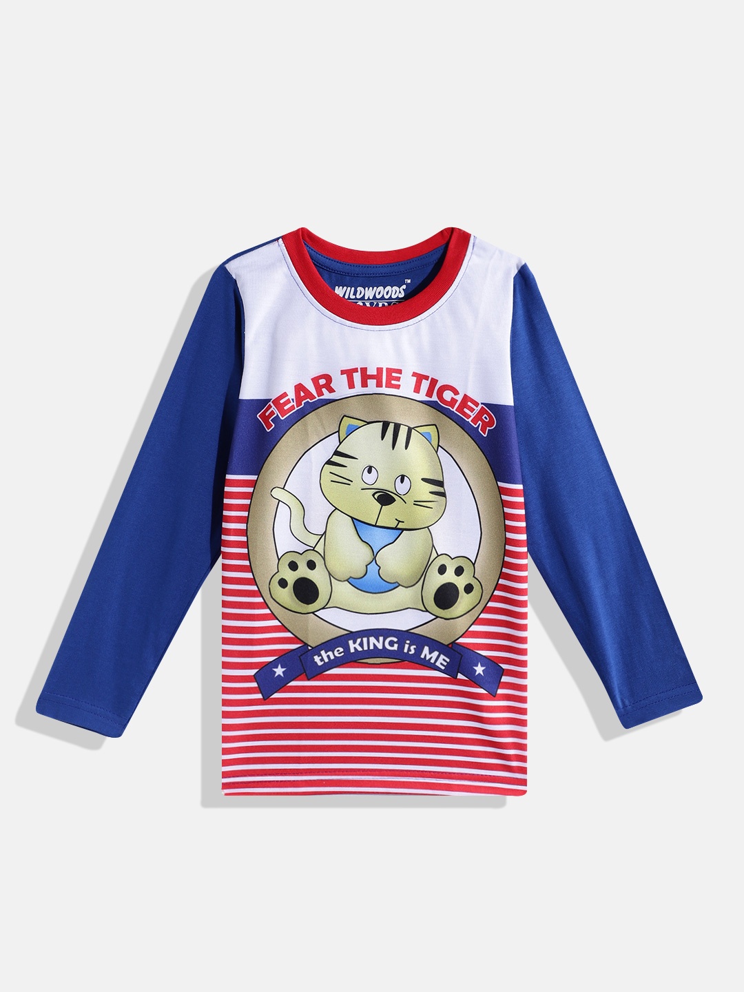 

Eteenz Boys Pure Pure Cotton Graphic Printed T-shirt, Blue