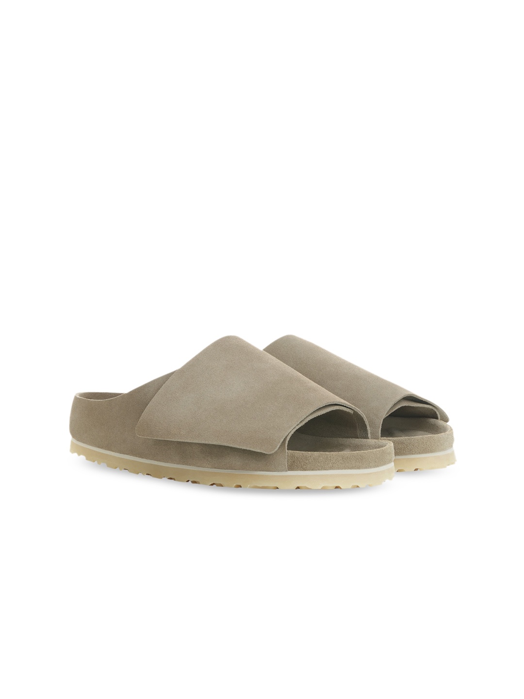 

Birkenstock Unisex Los Feliz Taupe Narrow Width Velcro Clogs, Beige