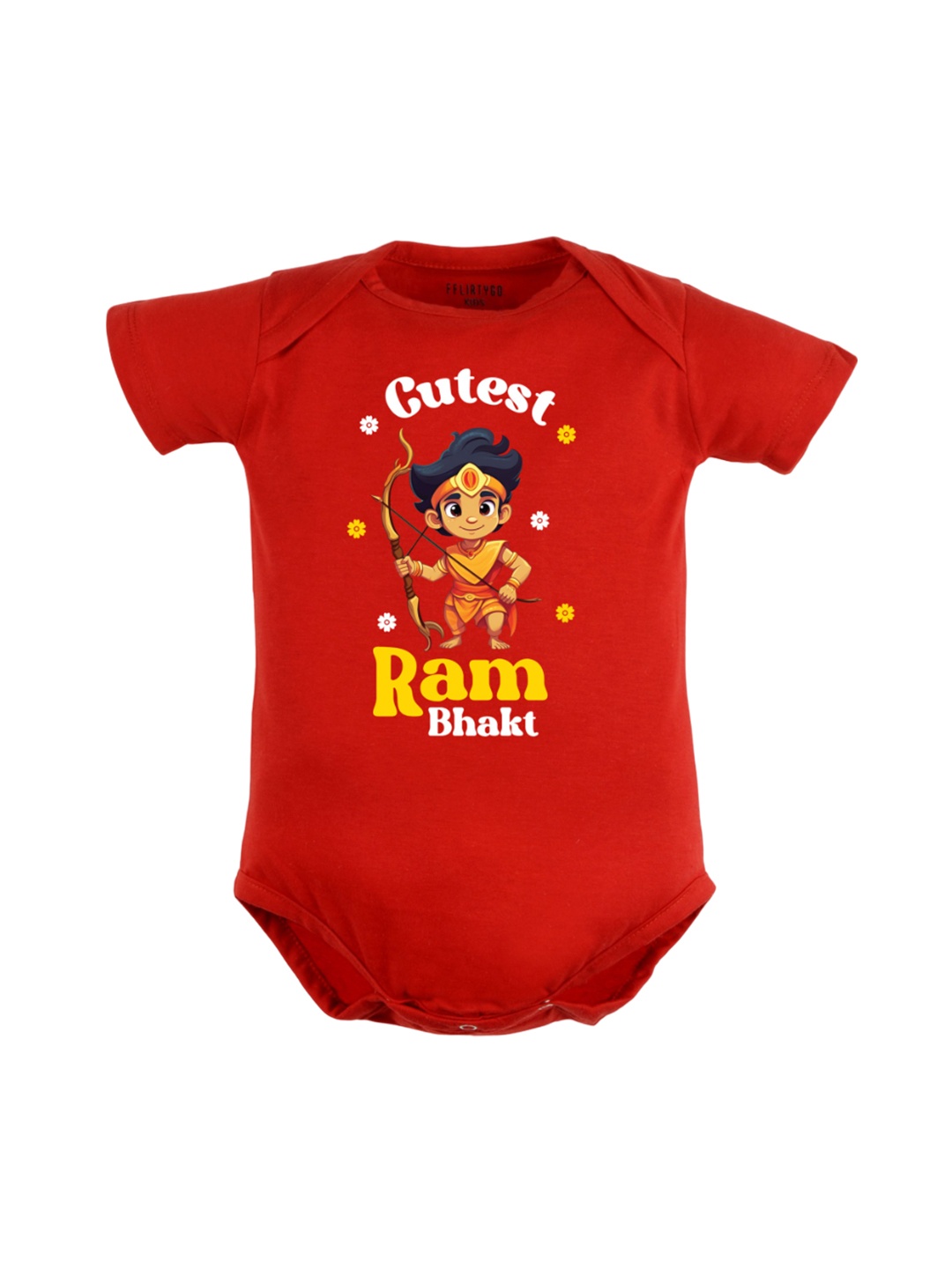 

FFLIRTYGO Infants Graphic Printed Pure Cotton Bodysuit, Red