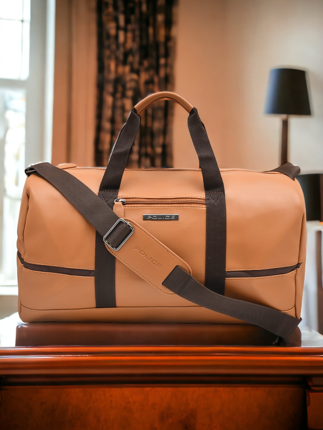 

Police Medium Duffel Bag, Tan