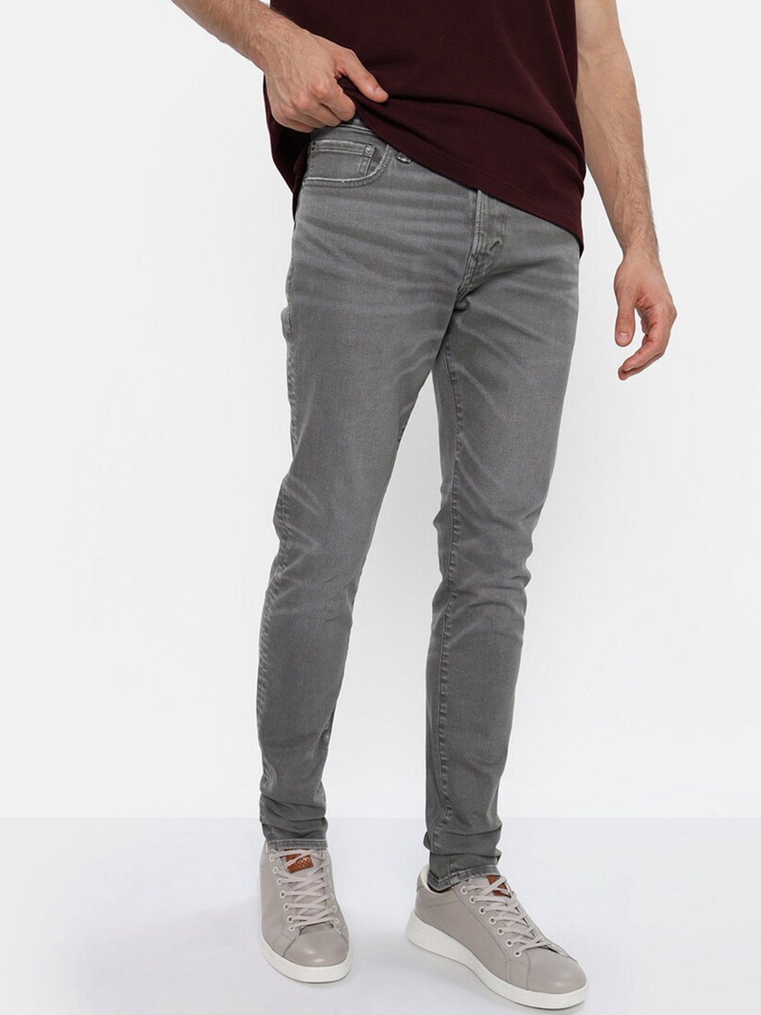 

AMERICAN EAGLE OUTFITTERS Men Grey Skinny Fit Jeans