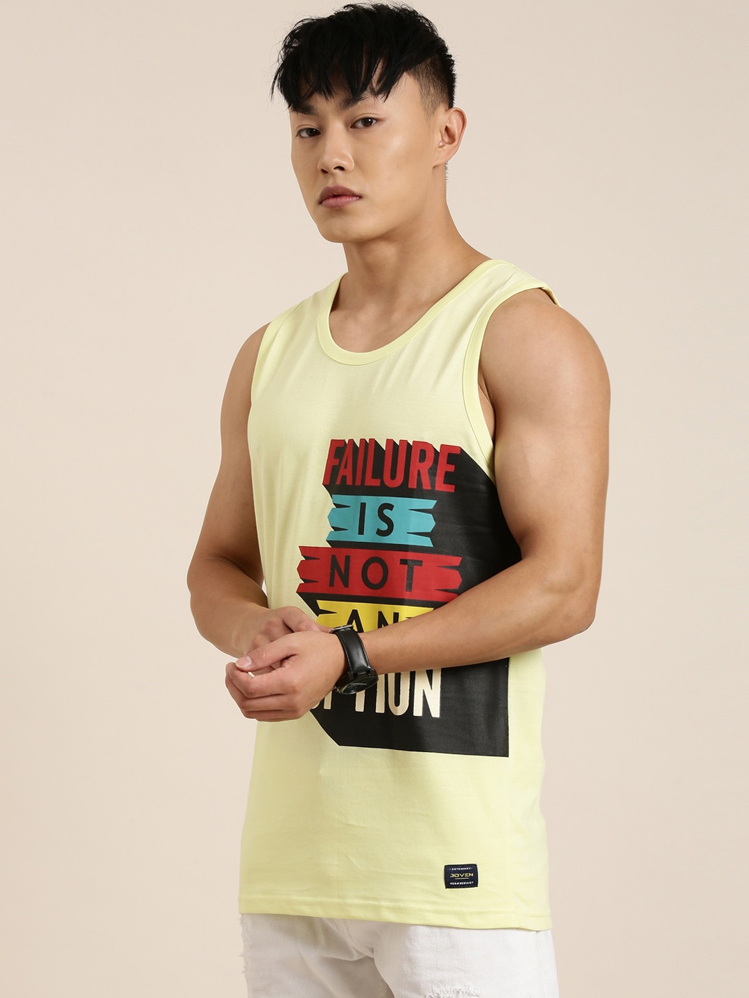 

Joven Cotton Rich Sleeveless Innerwear Vests JV-02, Yellow