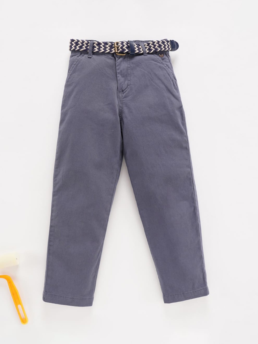 

Ed-a-Mamma Boys Cotton Mid-Rise Regular Trouser, Grey