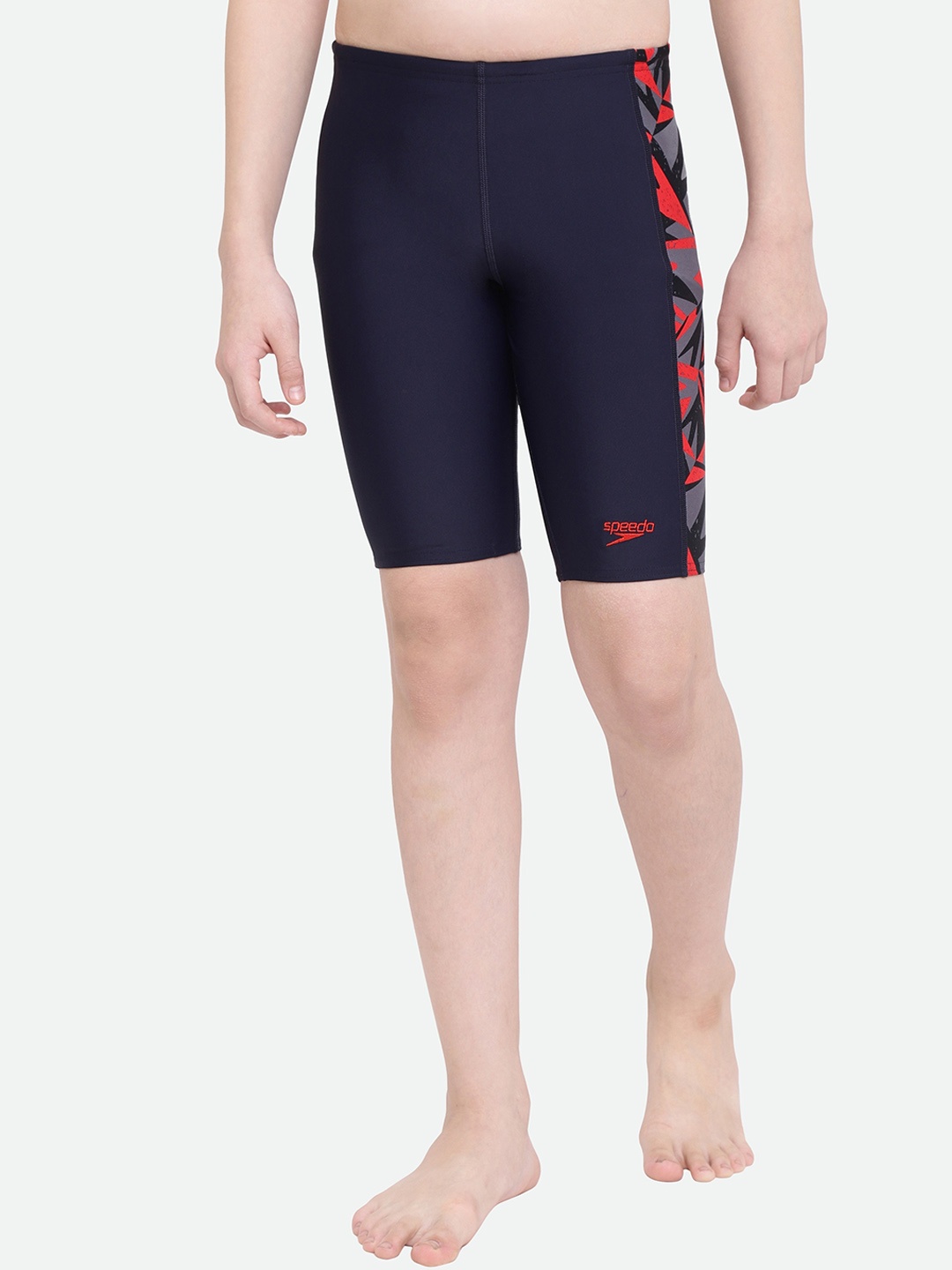 

Speedo Boys Endurance Chlorine Resistant UPF 40 Hyperboom Print Jammer, Blue