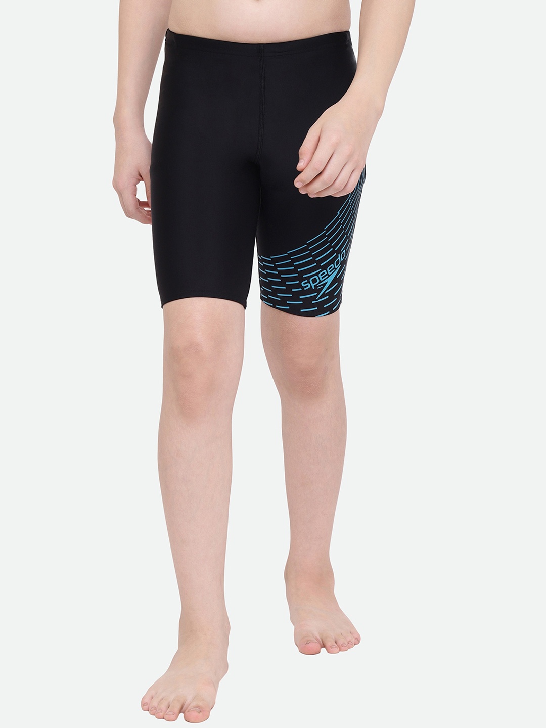 

Speedo Boys Endurance Chlorine Resistant UPF 40 Medley Logo Jammer, Black