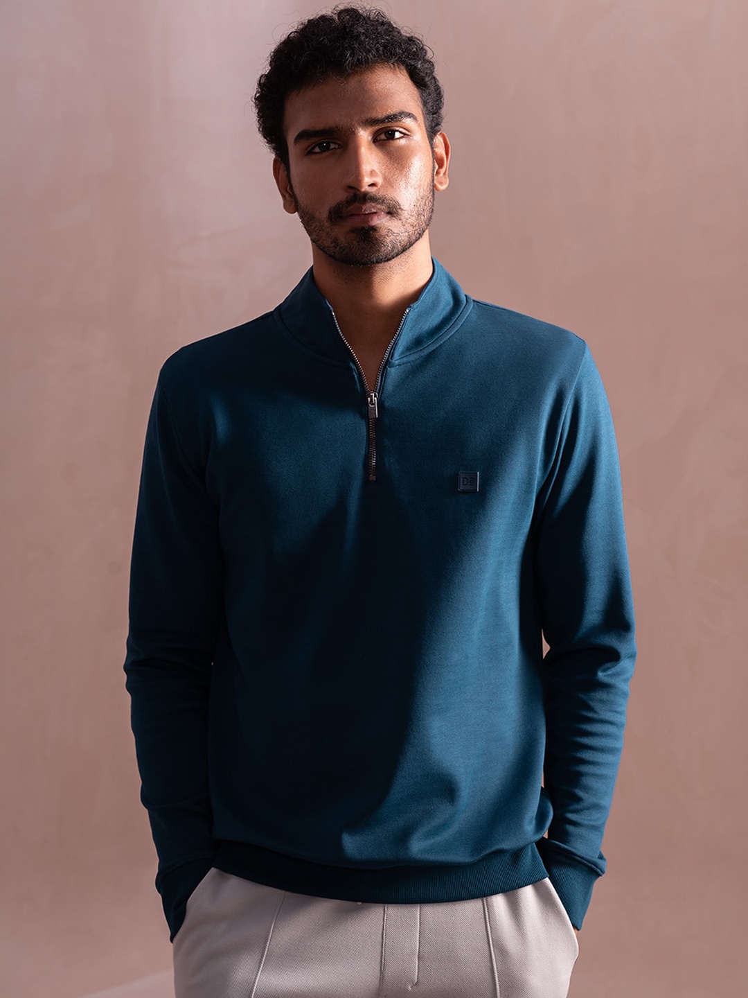 

DAMENSCH Mock Collar Sweatshirt, Teal
