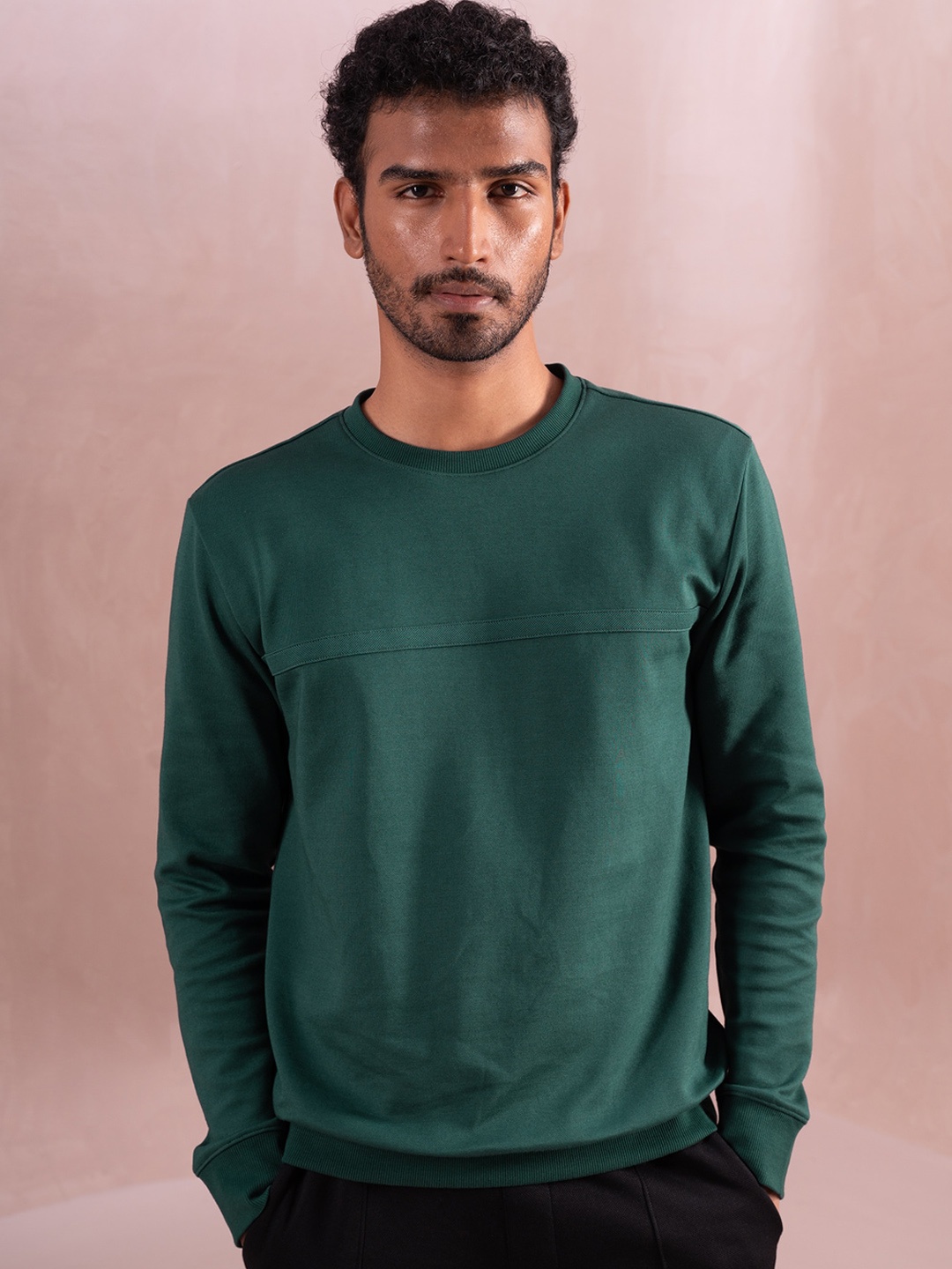 

DAMENSCH Statement Elemental Soft premium Cotton Blend Sweatshirt, Green