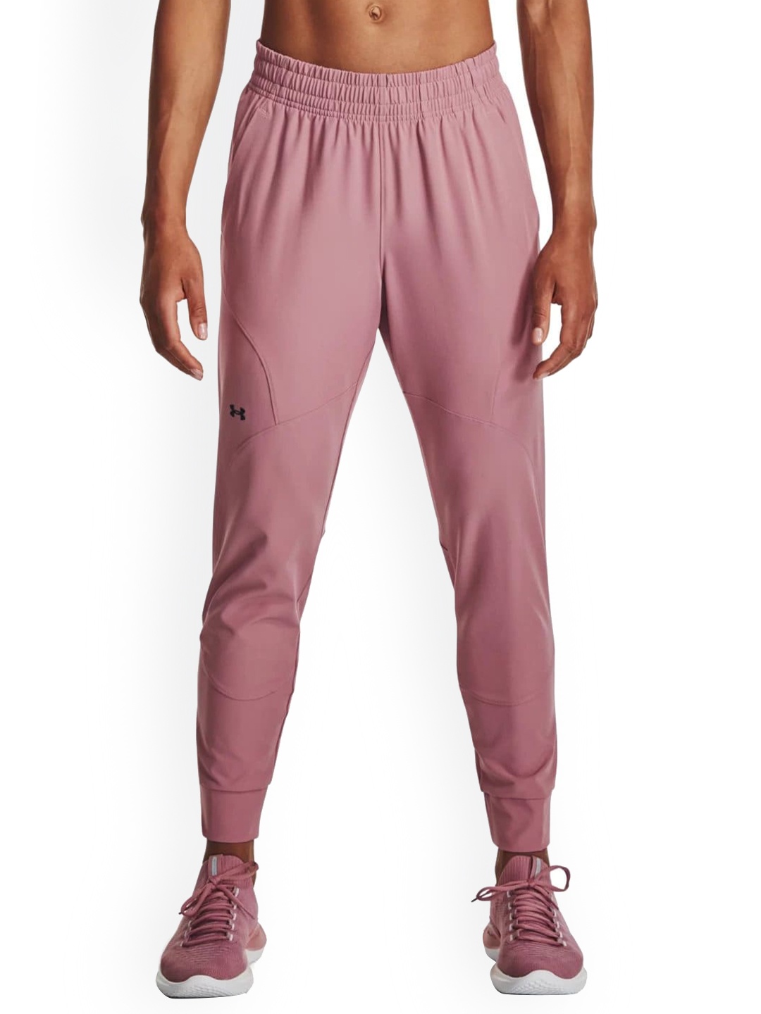 

UNDER ARMOUR Women Polyester Mid-Rise Unstoppable Track Pant, Pink
