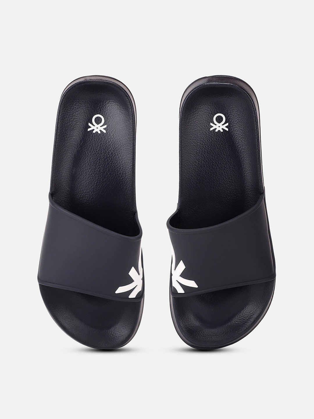 

United Colors of Benetton Men Printed Sliders, Black