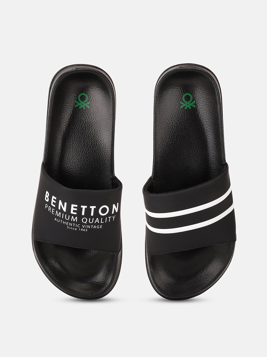 

United Colors of Benetton Men Printed Sliders, Black