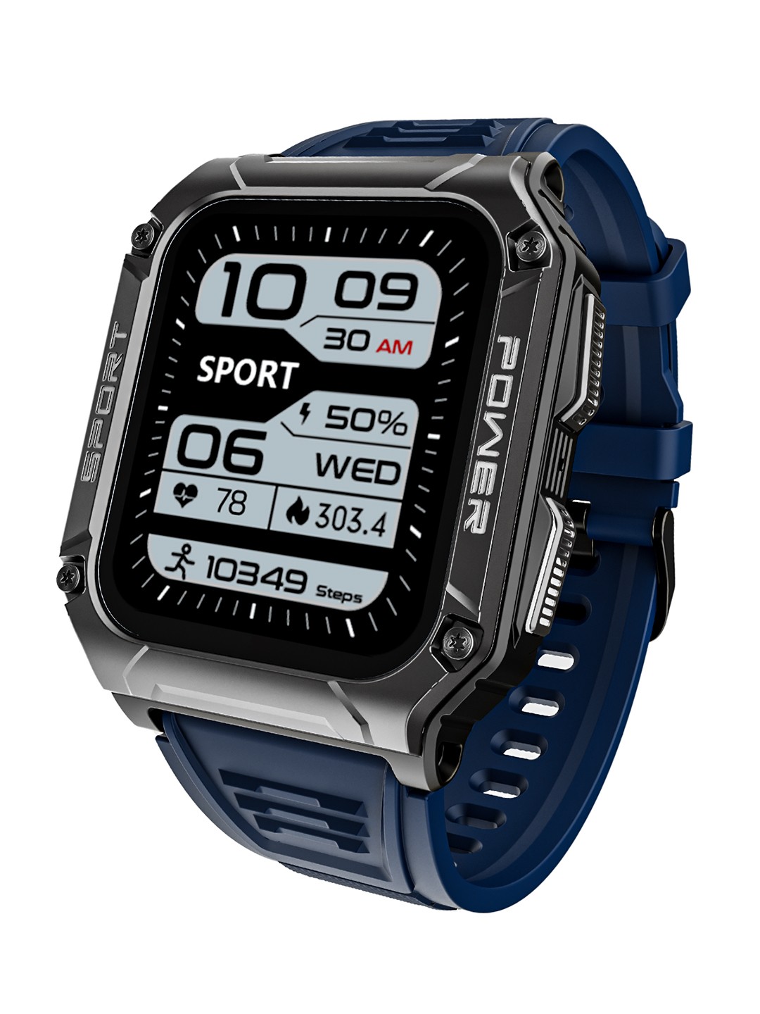 

boAt Unisex Wave Force 2 1.96" HD Display Smartwatch With Bluetooth Calling, Navy blue
