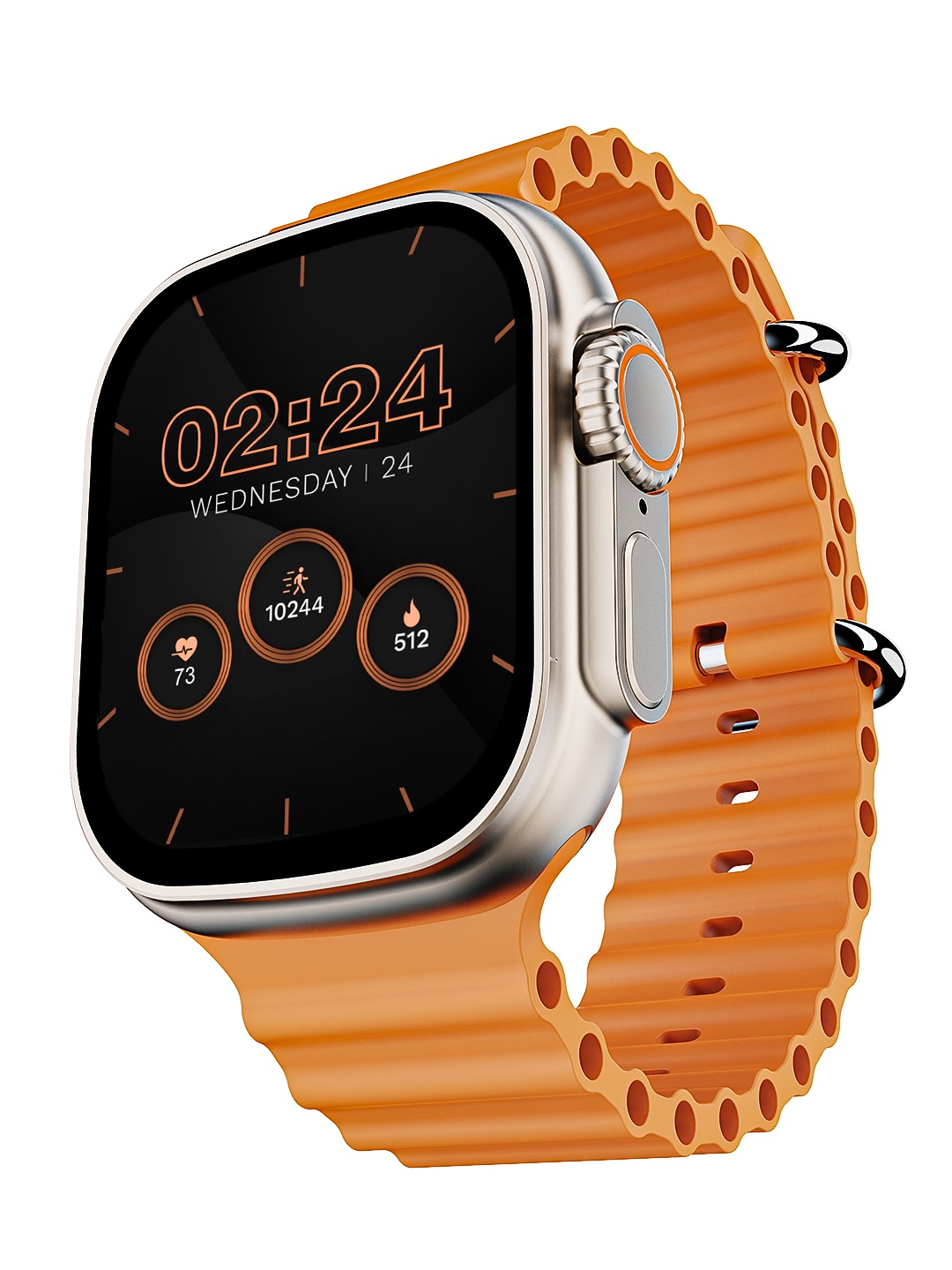 

boAt Unisex Wave Genesis 1.96" HD Display 500 Nits Smartwatch With Bluetooth Calling, Orange