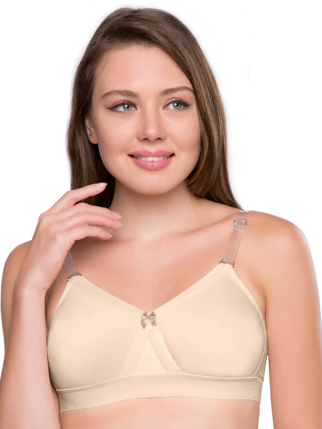 

SONA Non Padded Full Coverage Cotton T-shirt Bra With All Day Comfort, Beige