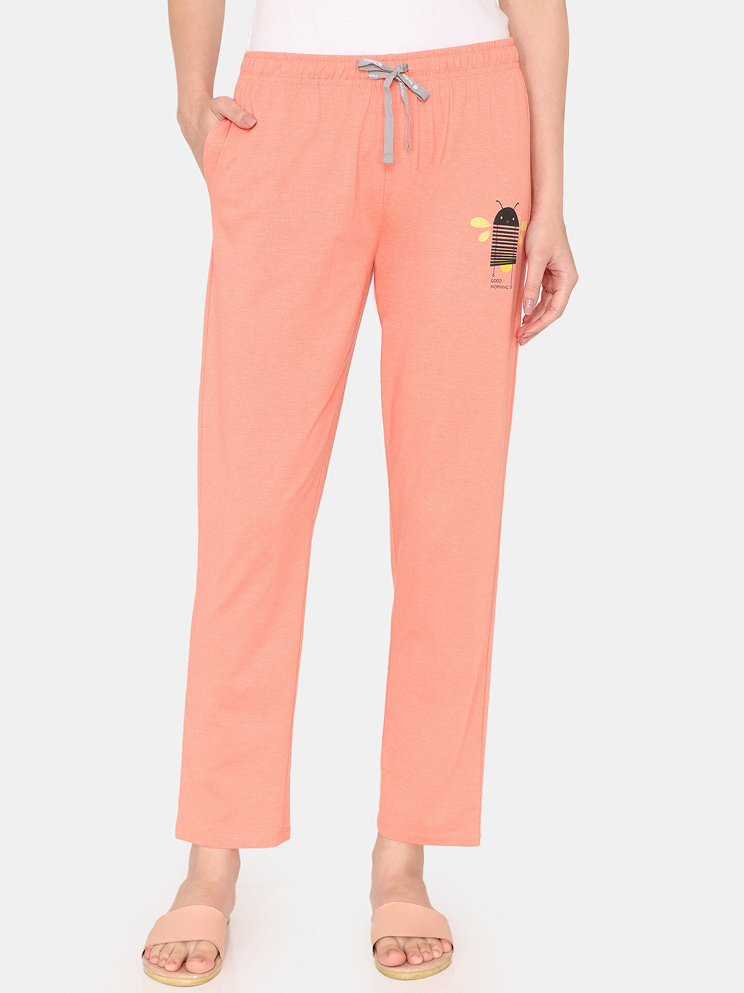 

Rosaline by Zivame Women Printed Lounge Pants, Orange
