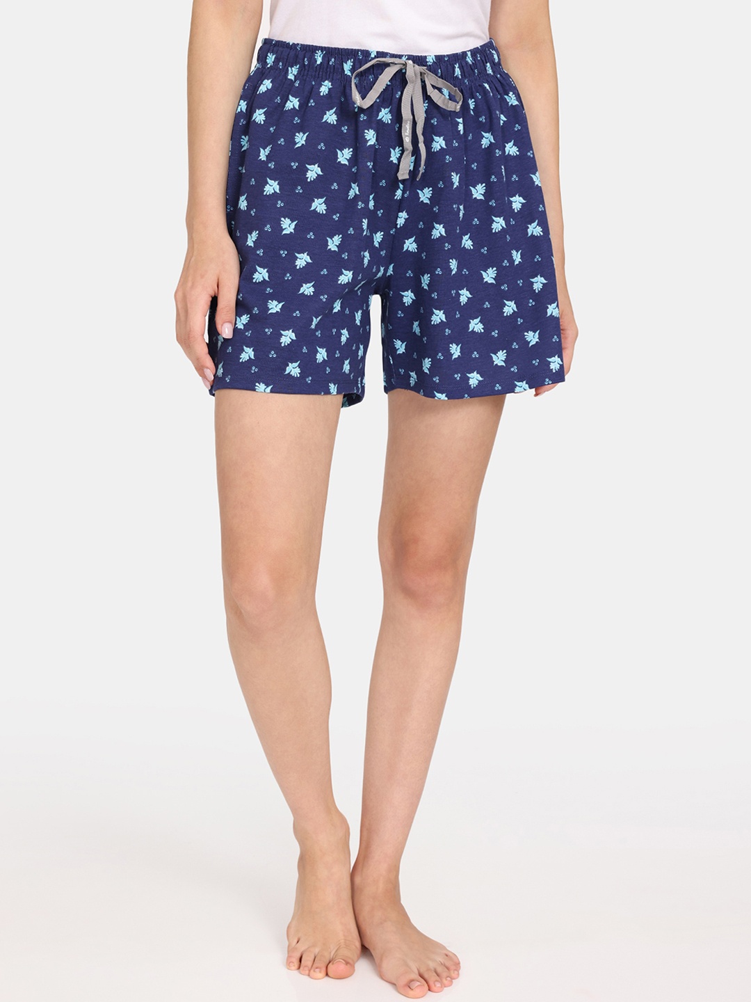 

Rosaline by Zivame Women Blue Printed Shorts