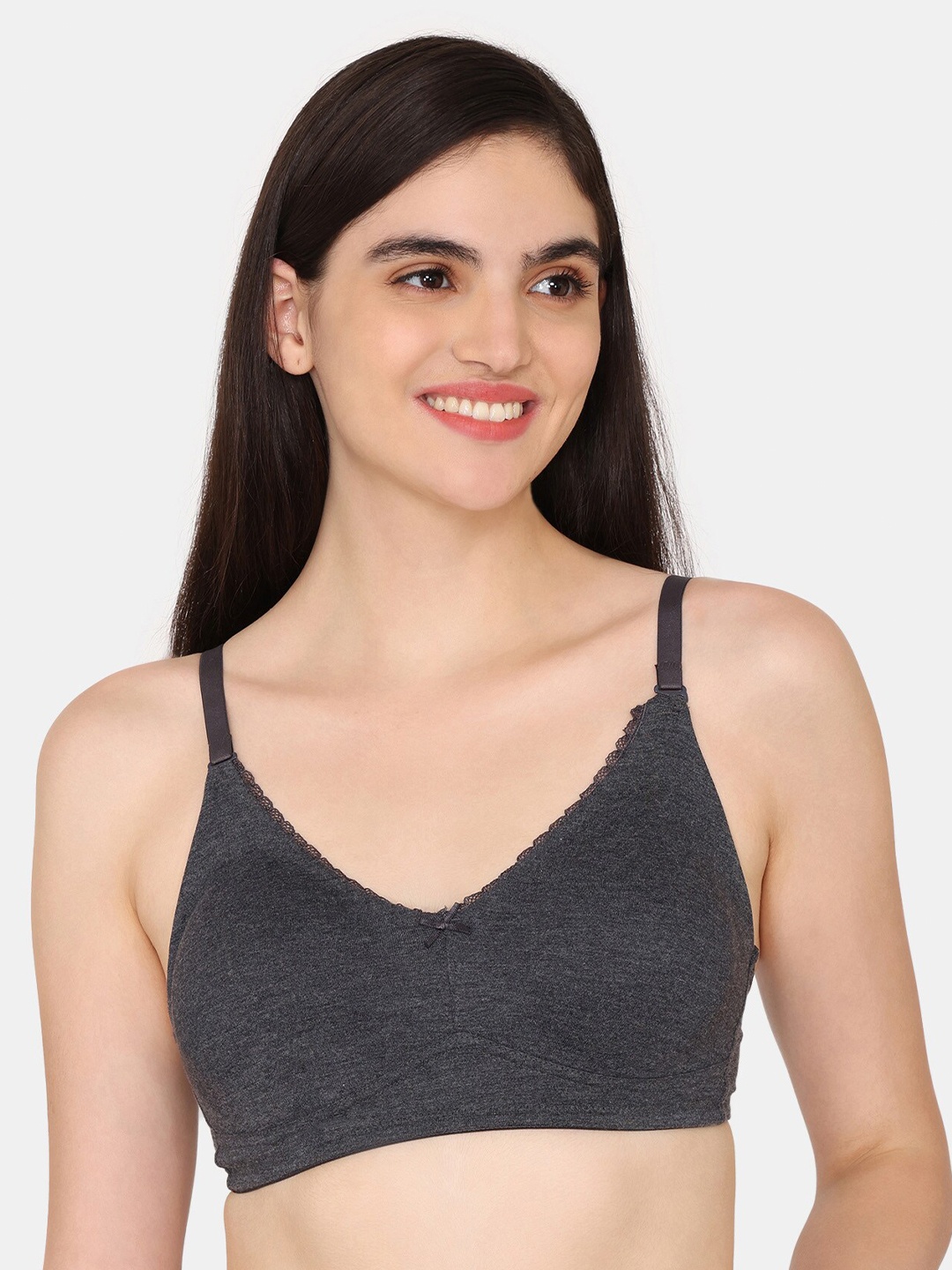 

Rosaline by Zivame Half Coverage T-shirt Bra With All Day Comfort, Black
