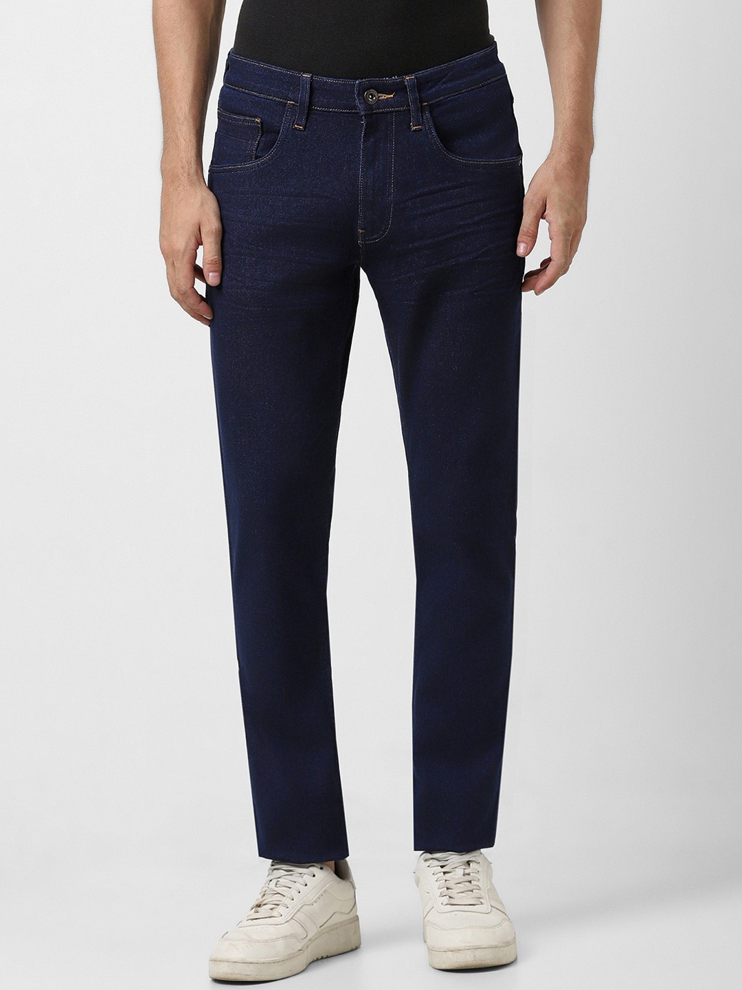 

VAN HEUSEN DENIM LABS Men Slim Fit Mid-Rise Cotton Jeans, Navy blue