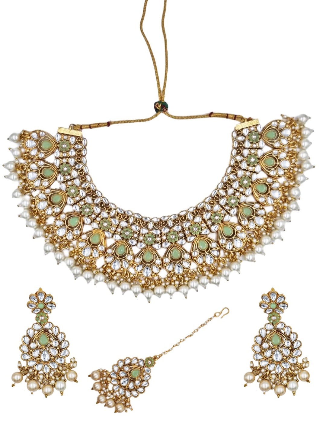 

Anouk Gold-Plated Artificial Stones and Beads Jewellery Set